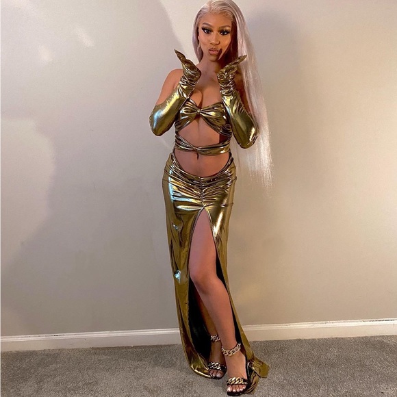 Midas - Gold Dress & Gloves Set 🏆 - Picture 4 of 5